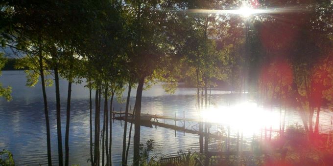 Overlooking beautiful Barker Lake
